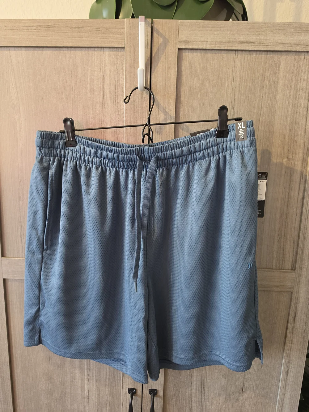 Hurley Men's Light Blue Athletic Drawstring Shorts